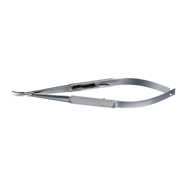 IF-6010 Stainless Steel Curved Fine Tip, Knurl Handle